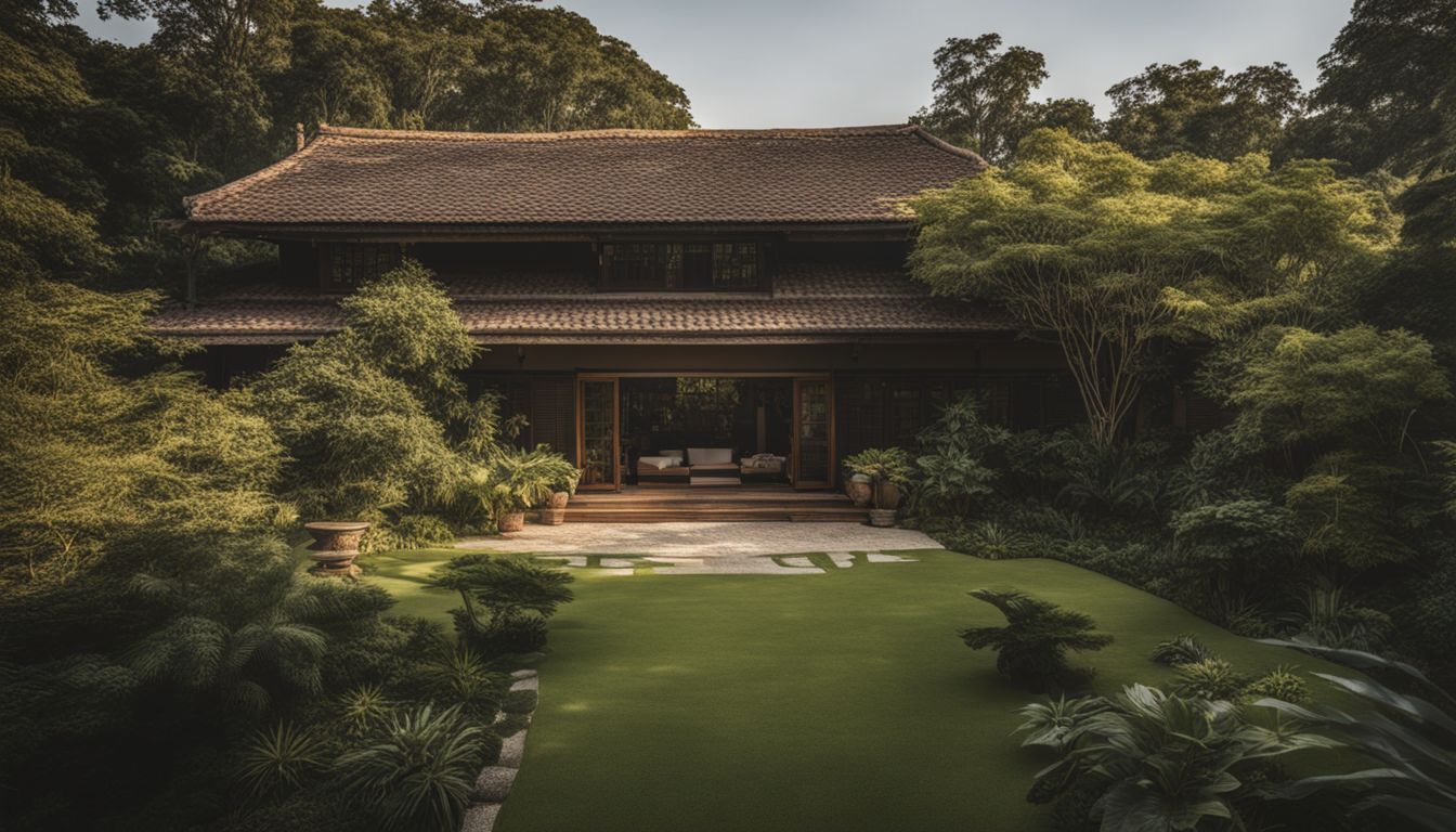 A beautiful house surrounded by a well-maintained garden.