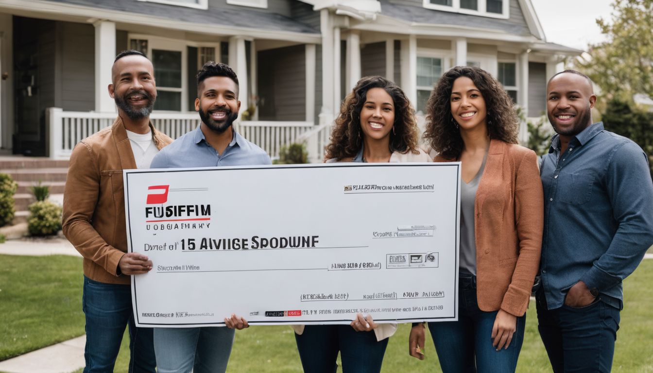 A diverse group of people outside a suburban home with a Sold sign.