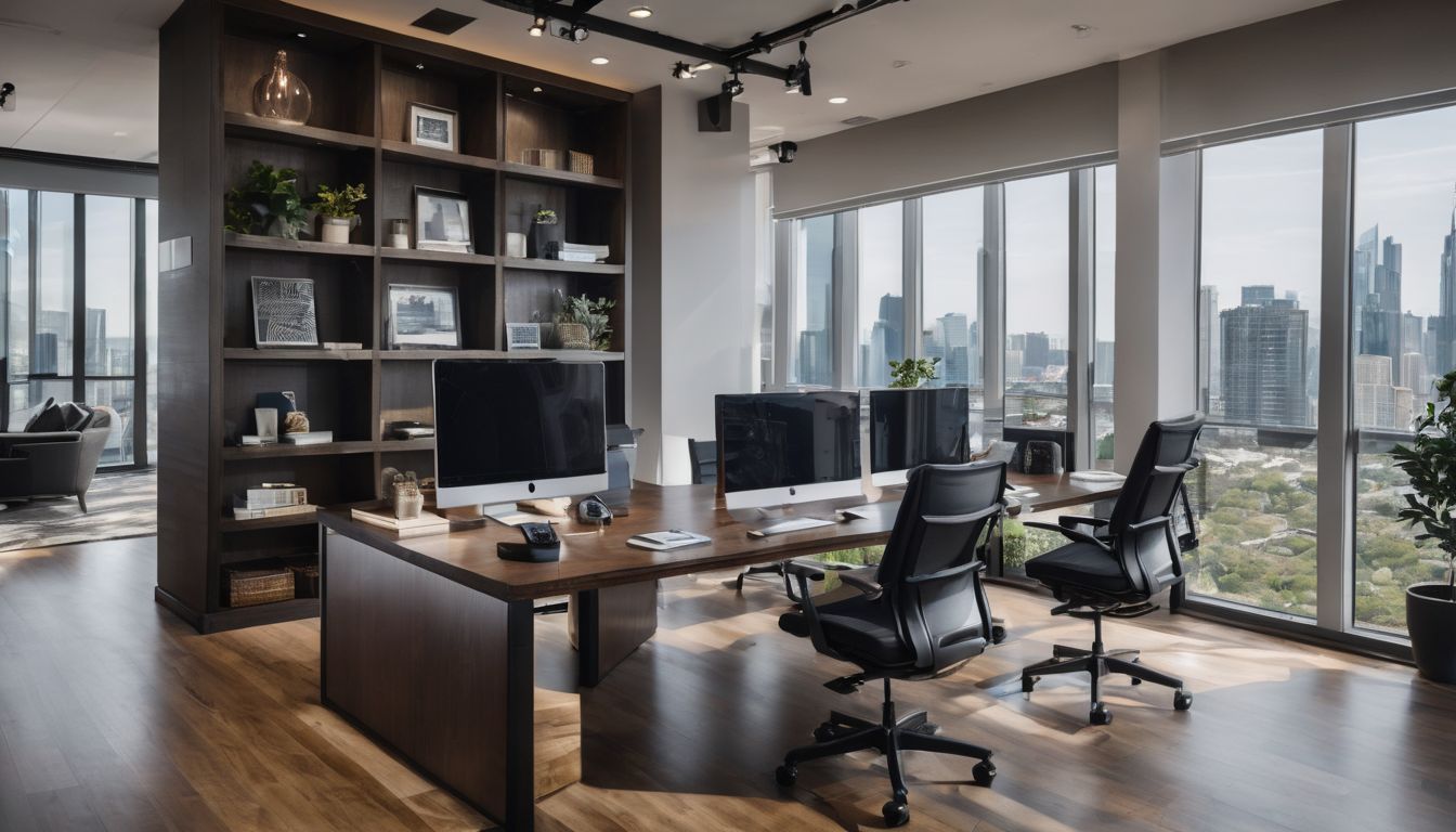 A diverse group of real estate agents discussing state requirements in a modern office.