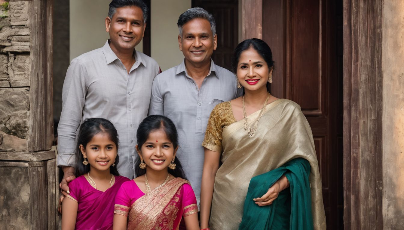 A South Asian family celebrates buying their new home in Vietnam.